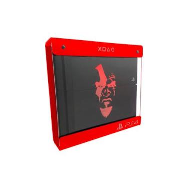 Imagem de Suporte Parede Iluminado Shield Ps4 FAT Vermelho - Vermelho - God Of W
