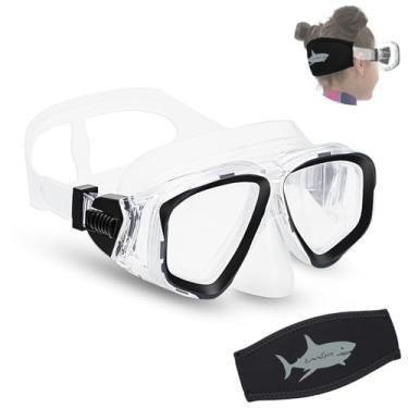 Imagem de Óculos de mergulho júnior para crianças, máscara de natação, equipamento de mergulho, máscara de mergulho para recreação ao ar livre (preto)