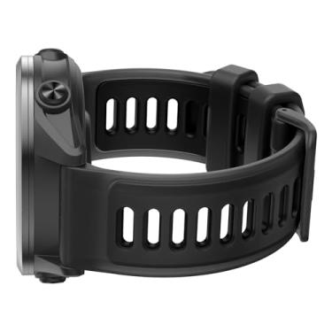 Imagem de OVERSTEP Pulseiras de relógio para Garmin Forerunner 570 47 mm/Forerunner 265/Forerunner 255, pulseira de silicone de 22 mm para smartwatch Venu 2/Venu 3, preto extremo noturno