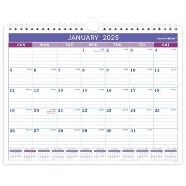 Imagem de Calendário de parede Lemome Home 2025, janeiro a dezembro, 28 x 21 cm,