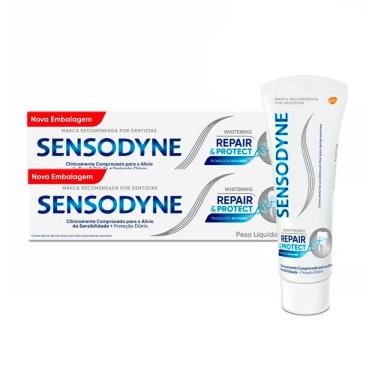 Imagem de Kit 2 Creme Dental Sensodyne Repair & Protect Whitening 100g