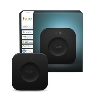 Imagem de Philips Hue Bridge Pro, hub de luz inteligente, sem fio, criptografia avançada, suporta mais de 150 luzes e mais de 50 acessórios, funciona com Apple Home, Alexa, Google, Samsung SmartThings