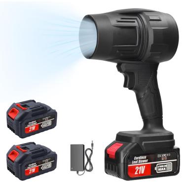 Imagem de Soprador de folhas elétrico sem fio portátil super potente espanador de ar, com velocidade ajustável