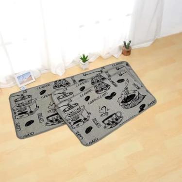 Imagem de Jogo Passadeira E Tapetes De Cozinha 3 Peças Kitchen Antiderrapante (Estampa 02)
