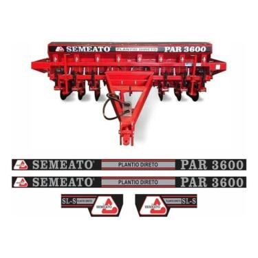 Imagem de Kit Adesivos Faixa Plantadeira E Semeadeira Par 3600 Semeato