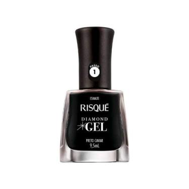 Imagem de Esmalte Risqué Diamond Gel Preto Caviar Cremoso 9,5ml - Risque