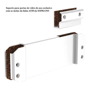 Imagem de 2X Suporte Mola Aérea Para Mola Soprano A530 Para Porta Vidr
