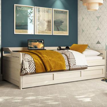 Imagem de Bicama Londrina Móveis Saraiva Branco Lavado