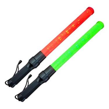 Imagem de Bastao sinalizador Grande led fluorescente lanterna sinal emergencia T