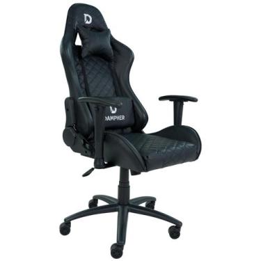 Imagem de Cadeira Gamer Escritório Ergonômica Dampher material sintético, Preto