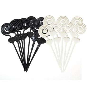 Imagem de Espiral Plástico Porta Recado 100 Preto + 100 Brancos - Russo Art