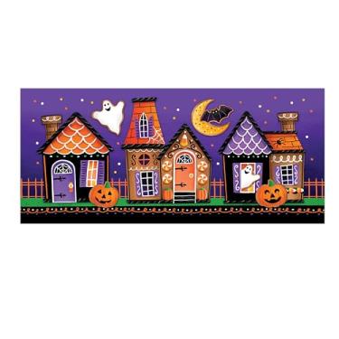 Imagem de Evergreen Flag Tapete de interruptor de Halloween Sassafrás 56 cm x 10, tapete intercambiável para porta da frente para entrada externa, tapete de entrada interna, inserções de capacho de sassafrás de