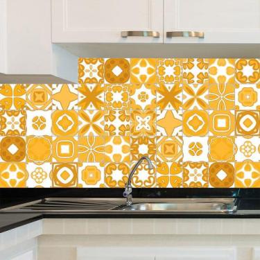 Imagem de Adesivo de Azulejo - Ladrilho Hidráulico - 20cm x 20cm - 24un - 010Azm