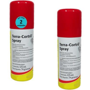 Imagem de Terra Cortril Spray 125ml Zoetis Kit com 2