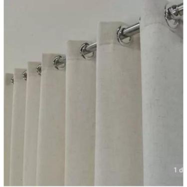 Imagem de Cortina Palha Forro Com Linho 6.00 X 2.90