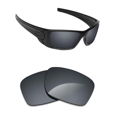 Imagem de Alphax Lentes de reposição polarizadas espelhadas Elite cromadas pretas para óculos de sol Oakley Fuel Cell OO9096