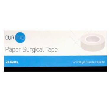 Imagem de Dynarex Fita Cirúrgica de Papel, Use para Proteger Feridas com Gaze Médica, Curativos E Almofadas Não Aderentes, Kit de Primeiros Socorros Essencial, Branco, 1/2” X 10 Yds, 1 Caixa com 24 Rolos