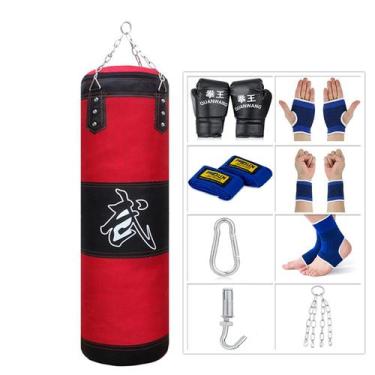 Imagem de Bolsa de pancadas Sfeexun para homens, mulheres e crianças com luvas e