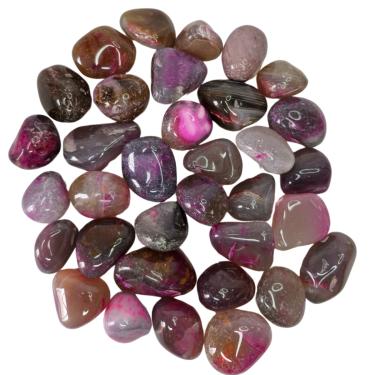 Imagem de Pedra Ágata Rosa 2 a 4 cm Rolada 1 Kg Natural