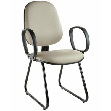 Imagem de Cadeira Executiva com Braços Linha Siena Lisa Cinza