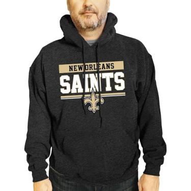 Imagem de Team Fan Apparel Moletom com capuz NFL adulto Gameday Charcoal - mistura de algodão e poliéster - Mantenha-se aquecido e represente seu time
