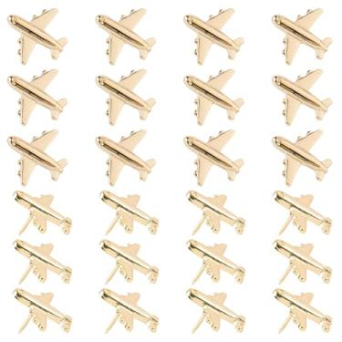 Imagem de RP Remarkable Power, Pacote com 24 alfinetes de avião tachinhas de metal fofas para quadro de avisos e decoração de escritório