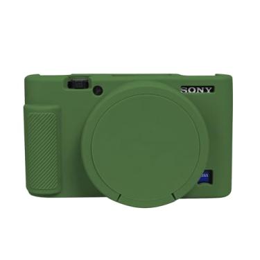 Imagem de Easy Hood Capa RX100, capa de silicone para câmera leve e macia com capa de lente removível para câmera DSLR Sony DSC-RX100 III / RX100 V / RX100 IV / RX100 VII DSLR (verde)