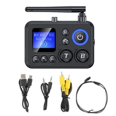 Imagem de TECKEEN Adaptador transmissor receptor Bluetooth 5.4, adaptador de áudio Bluetooth, AUX/RCA/Coaxial, Hi-Fi, música, TV, casa, carro