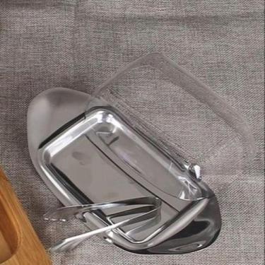 Imagem de Manteigueira de Inox Porta Manteiga Premium com Tampa e Pegador - HM
