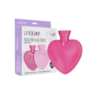 Imagem de Bolsa Para Água Quente Com Capa 950 Ml Coração Uniqcare - Uniqmed