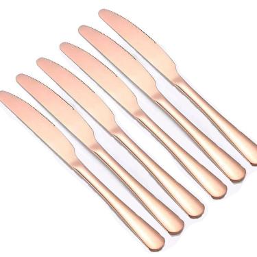 Imagem de Conjunto 6 Peças Cortes De Mesa Inox Rose Gold Luxo Rústico