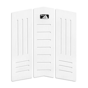 Imagem de Almofada de tração de EVA de 3 peças para prancha de surf, adesivo profissional/aplica todas as pranchas - pranchas de surf, shortboards, longboards, skimboards (linha branca)