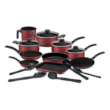 Imagem de Jogo De Panelas Tramontina Turim Antiaderente com Utensílíos 15 Peças