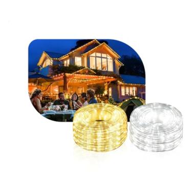 Imagem de Manguiera enfeites de natal 10M 200 LED pisca pisca tubo iluminação luzes natalina (Branco quente)