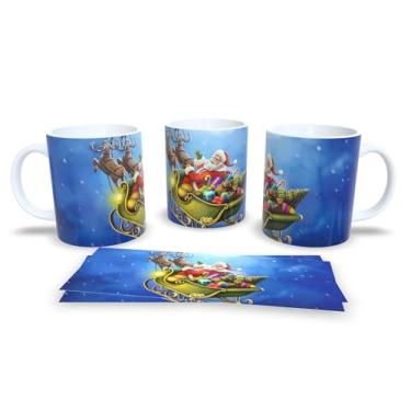 Imagem de Caneca de Natal Decorativa com Gatinhos, Porcelana Branca, Design Festivo Nosso 1º Natal Juntos, Ho Ho Ho, 2020 (16)