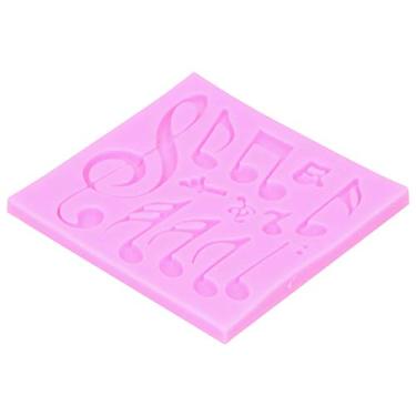 Imagem de Generic Moldes de Silicone para Bolo de Chocolate Molde de Silicone de Bolo de Aromaterapia Acessórios DIY de Nota Musical Sabonete de Chocolate de Fondant para Biscoito de