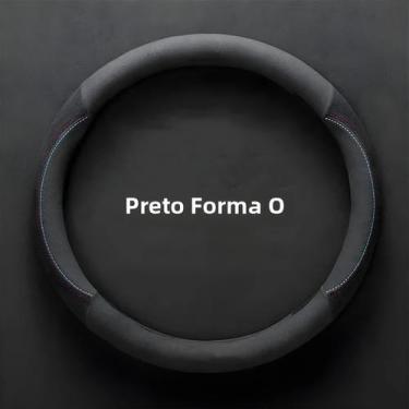 Imagem de Capa De Volante De Carro Universal De Couro Suede Respirável 37-38cm A