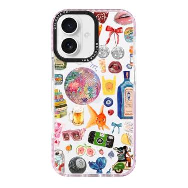 Imagem de ChiCaseVer Capa para iPhone 17 Pro Max, estampa retrô de colagem de festa com discoteca, proteção contra quedas de nível militar, proteção de TPU macio e fino Pop Art e proteção de câmera para