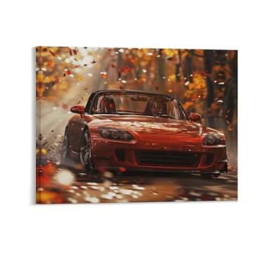 Imagem de HouLaiZhe S2000 Extreme Speed Falling Leaves Cool Posters Canvas Wall Aesthetic Room Decor Wall Painting Prints Gallery Room Wall Decor for Bedroom Living Room Office 11 x 14 polegadas (28 x 35 cm)