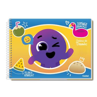 Imagem de Caderno De Desenho Espiral Capa Dura Universitário Bolofofos 80 Folhas Credeal Estampa 3
