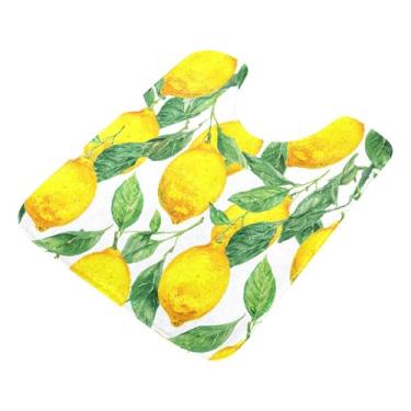 Imagem de Burbuja Tapete de banheiro Lemons, tapete de banho absorvente de pelúcia macio, base antiderrapante para piso de banheiro, oval em forma de U