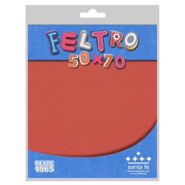 Imagem de Pacote Tecido Feltro Blister 50cm X 70cm 60 Cores Diferentes (GOIABA - 074)