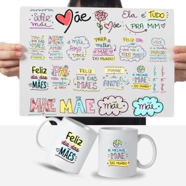 Imagem de Graviarte - Cartela Adesivos Dia das Mães DTF UV Prova D'Água -