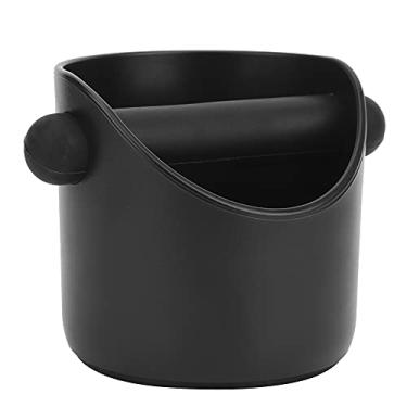 Imagem de Ymiko Caixa de Batida de café Com Base Antiderrapante e Barra de Borracha para Descarte de Borras, Ferramenta Essencial de Preparação de café (Boca Reta)