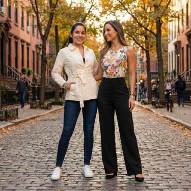 Imagem de Kit Feminino Body Lupo Loba Trend Regata + Casaco Trench Coat, P, Bran