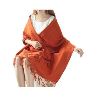 Imagem de Cachecol Feminino De Inverno Quente E Grosso Em Imitação De Cashmere, 