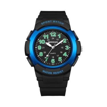 Imagem de Relógio De Pulso Estudantil Colorido À Prova d'Água SANDA 6308 Com Mos