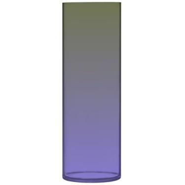 Imagem de Ardósia roxa azul gradiente bonito vaso alto plástico decorativo vasos de flores cilíndricos decoração de quarto estética, 30 cm x 9,9 cm