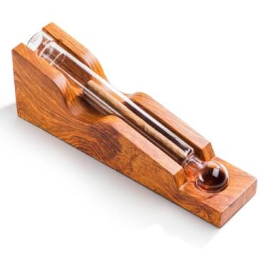 Imagem de Difusor de aroma de umidificador de charuto – tubos de vidro de aromaterapia para charutos com base requintada | Sistema de infusão de sabor | Hidratação e preservação do frescor, presentes de