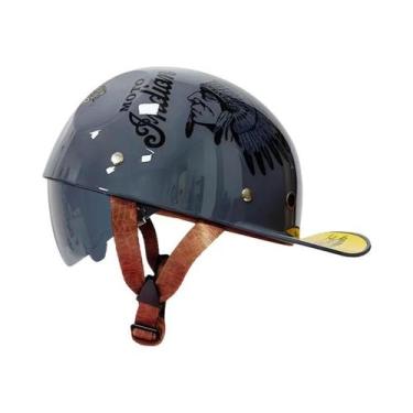 Imagem de Capacete Retro Universal Para Motocicleta Equipamento De Segurança Par